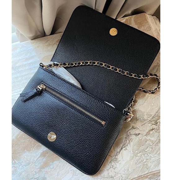 Tory Burch Cross Body Black with Tag Leather Clutch - Picture 4 of 13